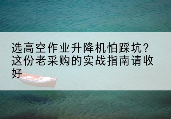 奉节高空作业升降机厂家推荐-选高空作业升降机怕踩坑？这份老采购的实战指南请收好